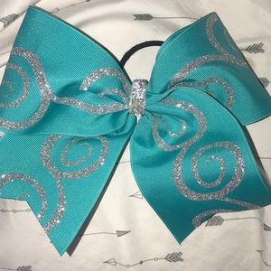 Turquoise Cheer Bow